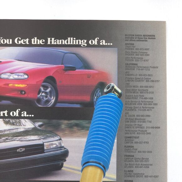 VTG Bilstein Advertising Print Ad Camaro Impala Off-Road Racing Garage Wall Art - Picture 3 of 6